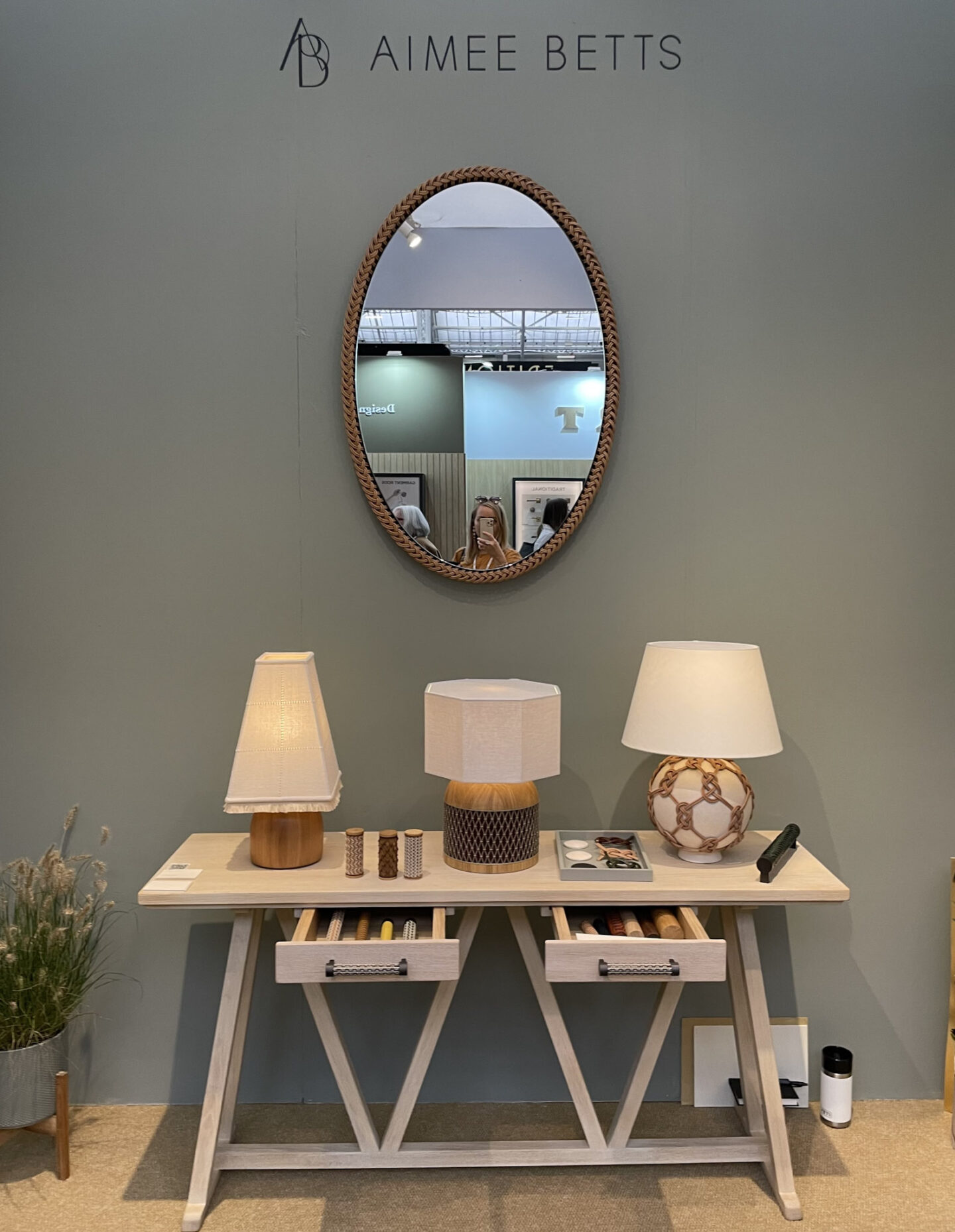 mirror with a leather edge