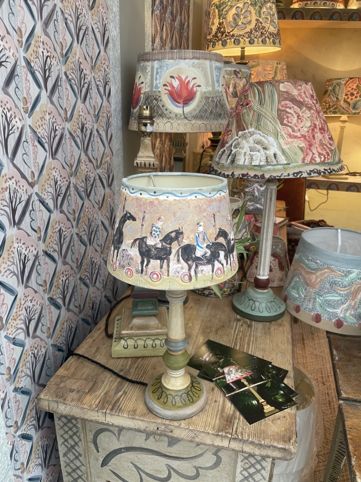 Horse print lamp shades