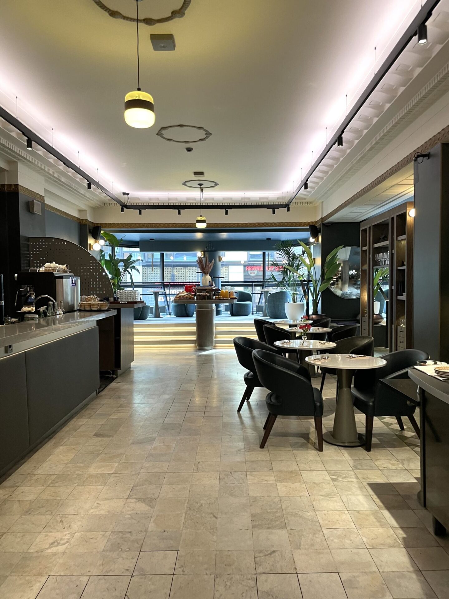 Breakfast is available in both the lounge and the brasserie at Grand Hansa.